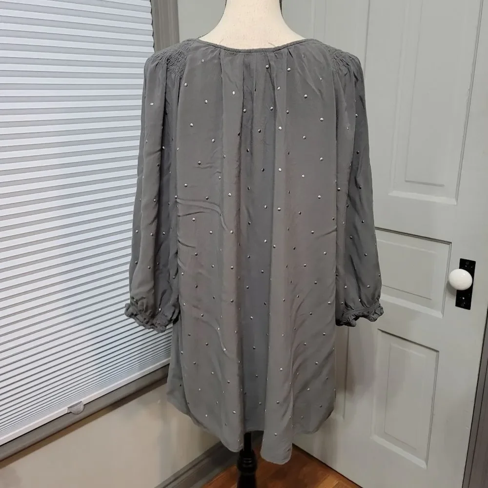 Lane Bryant Studded Henley Top - Picture 7 of 7